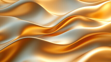 Obraz premium golden background with waves of light creating smooth, flowing texture. shimmering surface evokes sense of elegance and luxury, perfect for various design applications