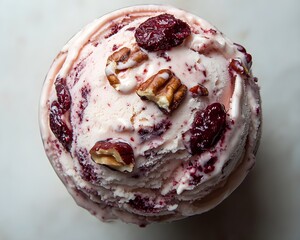Cherry Pecan Ice Cream Scoop