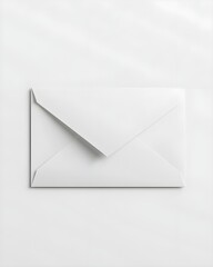 Blank White Envelope on White Background