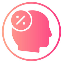 percent gradient icon