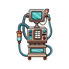 Create a detailed vector illustration of a patient lying on a medical examination table, showing concern and anxiety.  Focus on realistic anatomical details and medical setting.