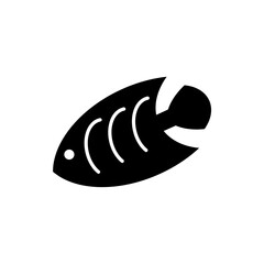 fish icon, modern vector isolated on white background.