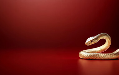 Fototapeta premium Golden snake theme business background
