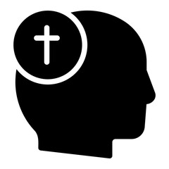 christianism glyph icon