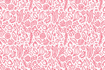 Seamless Red Heart Pattern for Valentine&rsquo;s Day Cards and Romantic Decor