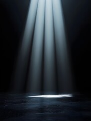 Dark Stage with Three Spotlights