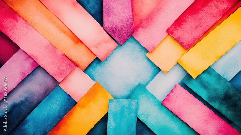 Poster vibrant watercolor stripes create a beautiful abstract background, perfect for design projects and c