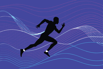 Create a vibrant, energetic background featuring dynamic, swirling movement and abstract shapes.  Use bold colors and contrasting textures.