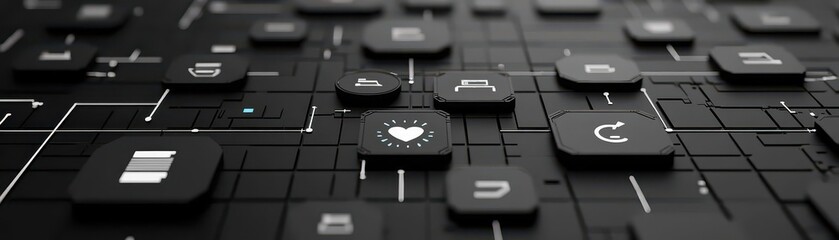 Realtime task alerts for priorities requiring immediate attention cybernetic tone black and white
