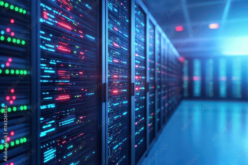 Poster highenergy processor generating waves of data, computational power, tech revolution