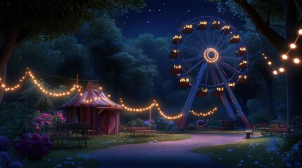 Enchanted Night at the Amusement Park