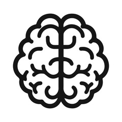 Line brain icon for sale.
