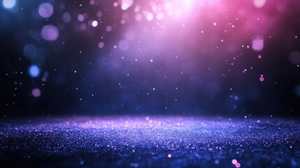 Fototapeta premium Sparkling Glitter Background with Purple and Pink Bokeh Lights