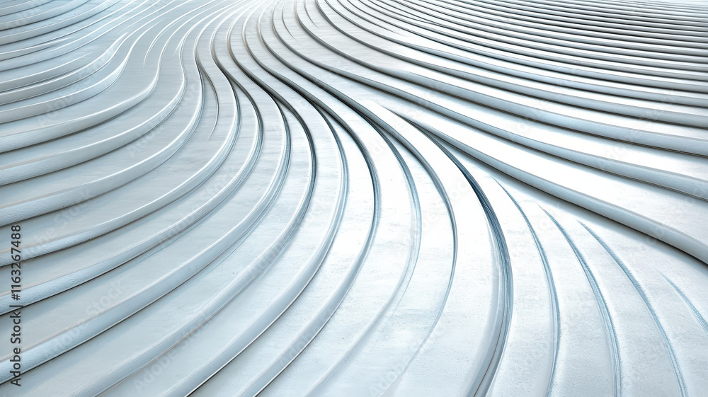 Poster Smooth, flowing lines create serene, modern abstract pattern
