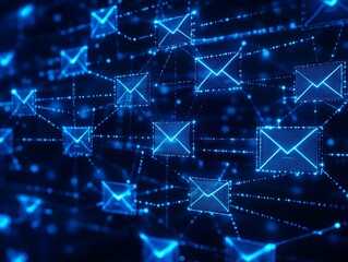 Obraz premium Global Email Network Connection