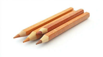 Obraz premium Set of colored pencils isolated on white background perfect for art and creative projects