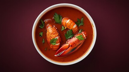 a bowl of soup with a crumb topping