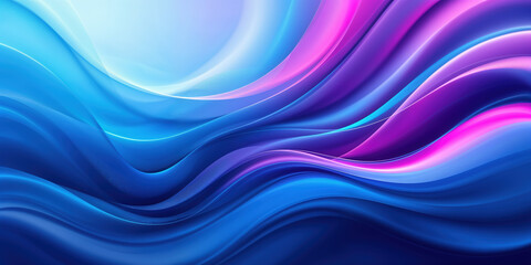 Naklejka premium A vibrant abstract wave design featuring shades of blue and pink, creating a dynamic sense of movement and flow.