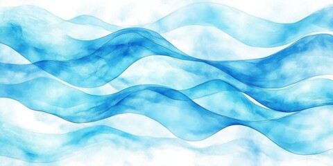 Fototapeta premium Abstract texture featuring ocean waves in shades of blue and aqua. 