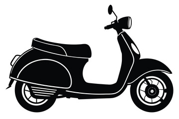 scooter silhouette, scooter bike vector illustration, scooter icon symbol 