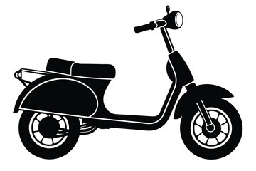 scooter silhouette, scooter bike vector illustration, scooter icon symbol 