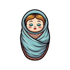 A photorealistic image of a porcelain baby doll, showcasing incredibly lifelike facial features and expressions.  Close-up view emphasizing detail.