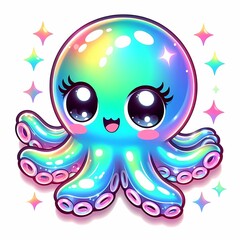 Charming Octopus in Holographic Colors