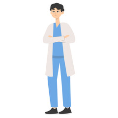People Medical Staff Illustration. World Pharmacist Day Celebration. Flat Vector Character