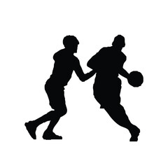 Silhouettes of basketball players vector