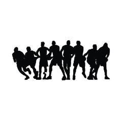 Sport training of basketball players silhouettes Design Collection 