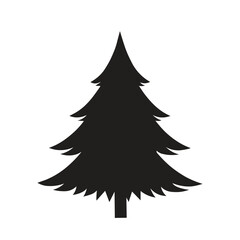 Christmas tree silhouette vector illustration 
