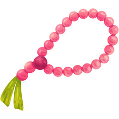 Hand Drawn Cute Prayer Beads Illustration