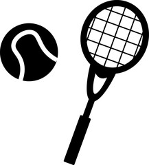Tennis racquet and ball