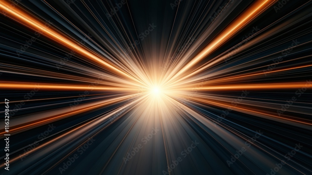 Poster mesmerizing digital abstract with dynamic and energetic rays of luminous light bursting forth creati