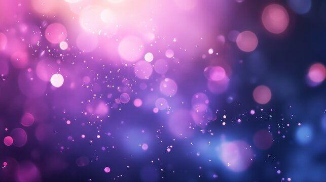 Purple bokeh lights with soft glowing effect, abstract decorative background