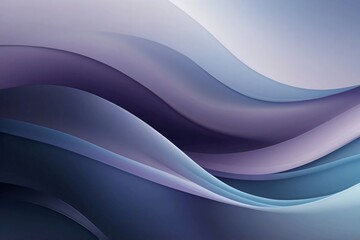 Obraz premium Abstract background with smooth, glowing purple and blue gradient waves, creating a dynamic and futuristic design. Perfect for digital, technology, or creative themes