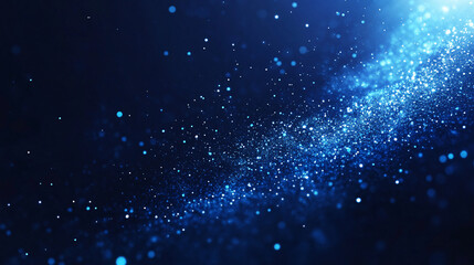 Obraz premium A dark blue background with a light beam on the right, offering space for copy.