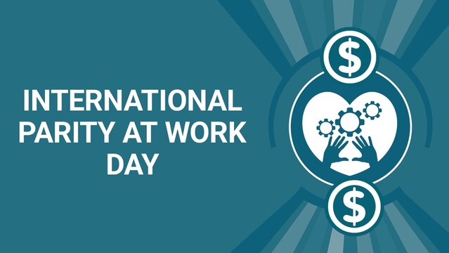 International Parity at Work Day web banner design illustration 