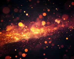 Fototapeta premium Abstract Orange and Red Glitter Bokeh Background