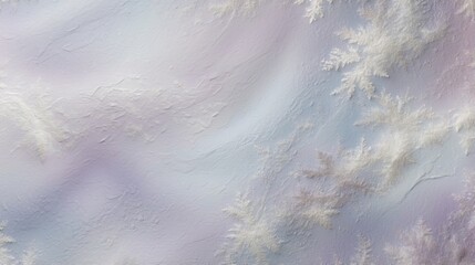 A soft pastel gradient blending pale lavender, silver-gray, and frosty blue tones, with a matte shimmer, subtle dust textures, and a dreamy wintery atmosphere.