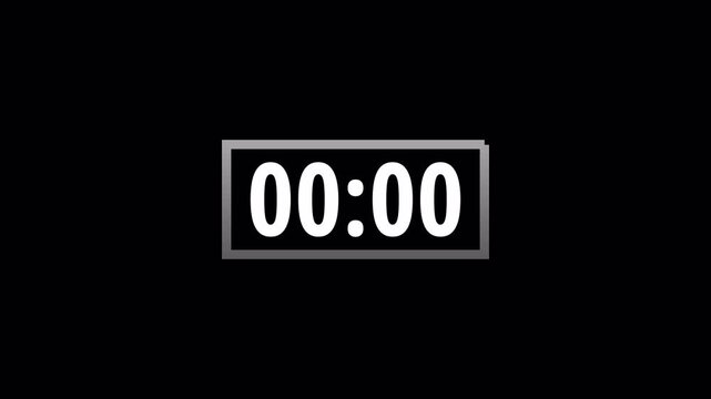 Five second countdown timer animation on transparent background 5 to 0 countdown video