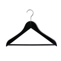 Sleek Black Wooden Mini Clothes Hanger