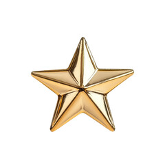 Obraz premium Metallic Gold Star Award Symbol for Recognition