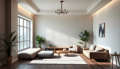 Modern Minimalist Living Room Interior