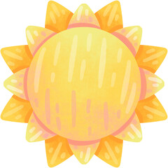 Hand Drawn Cute Sun Illustration