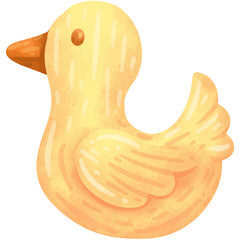 Hand Drawn Cute Duck Toy Illustration