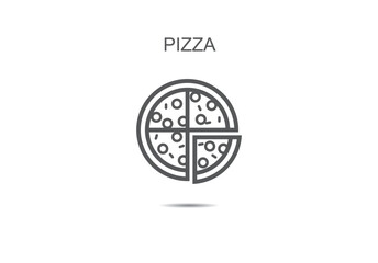 Obraz premium pizza icon