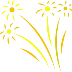 New Year Fireworks Flat Icon
