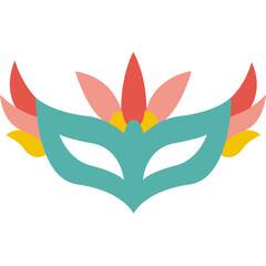 New Year'S Eve Mask Flat Icon