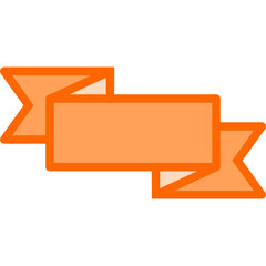 New Year Ribbon Banner Duo Tone Icon